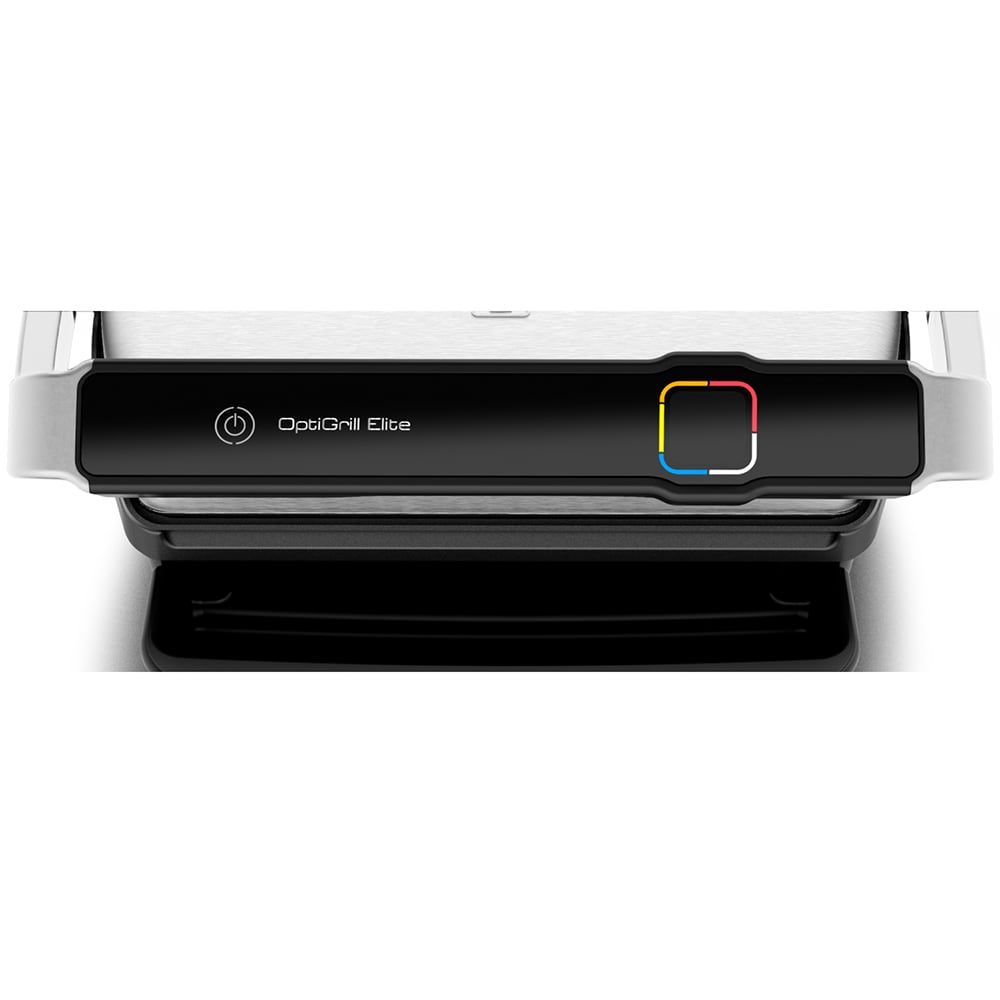 Gratar electric TEFAL OptiGrill Elite GC750D30, 2000W, 12 programe automate, argintiu-negru