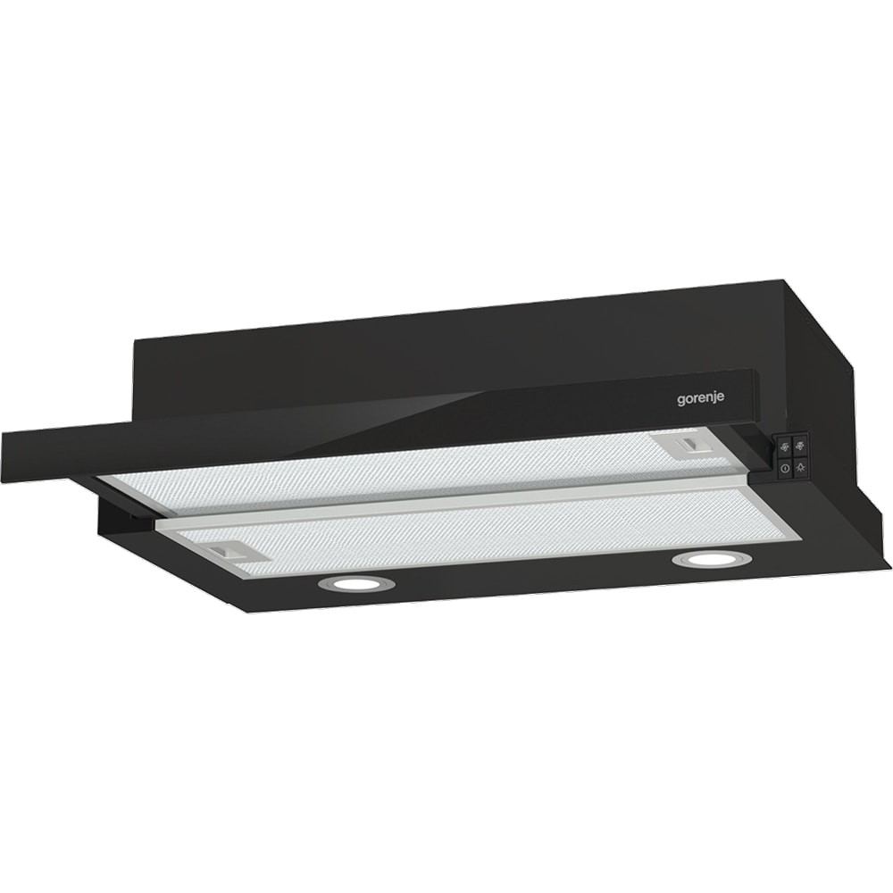 Hota incorporabila telescopica GORENJE TH62E4BG, 1 motor, 450 m3/h, L 60 cm, negru