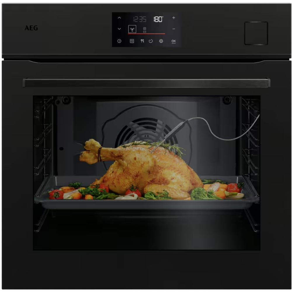 Cuptor incorporabil AEG SurroundCook TH6XB53PE, Electric, Gatire cu abur, Autocuratare pirolitica, 72 l, Clasa A++, negru