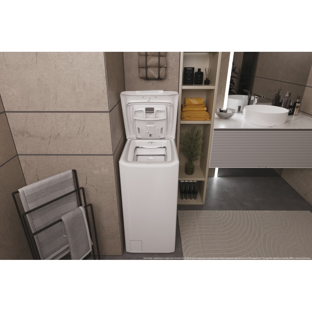 Masina de spalat rufe verticala HAIER THASN286TM5-S, Steam, Wi-Fi, 8 kg, 1200rpm, Clasa A, alb