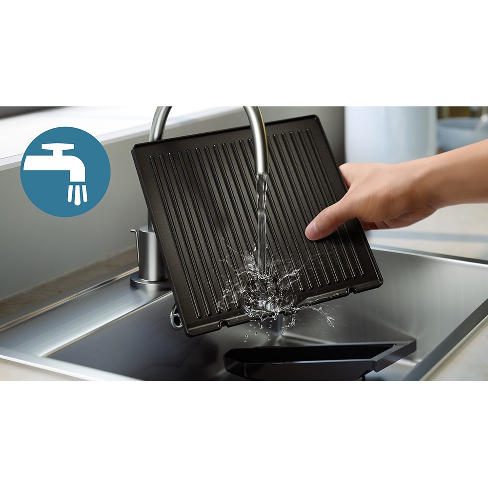 Gratar electric PHILIPS Seria 5000 HD630190, 2200W, argintiu-negru 