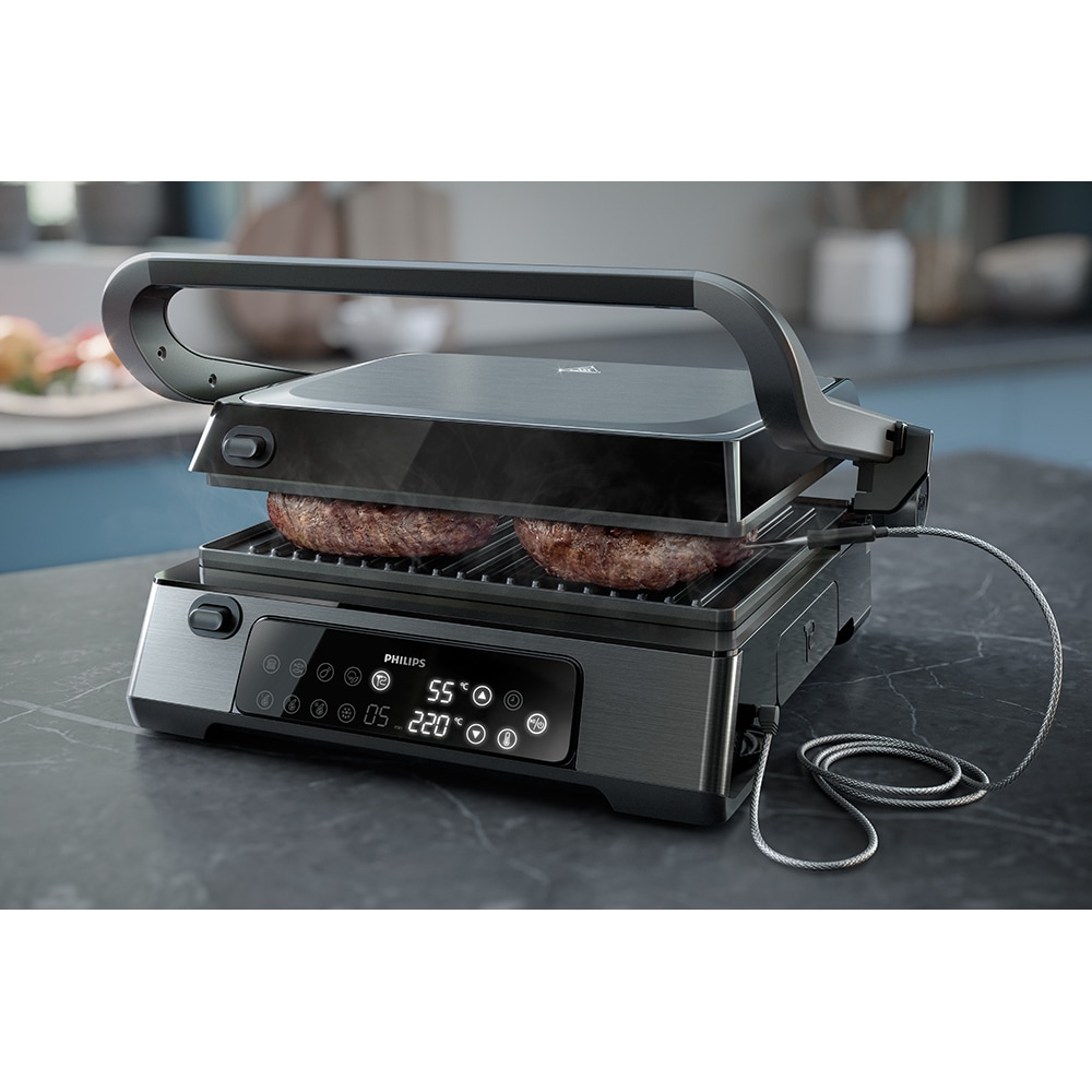 Gratar electric PHILIPS Seria 7000 HD6307/70, 2200W, negru 