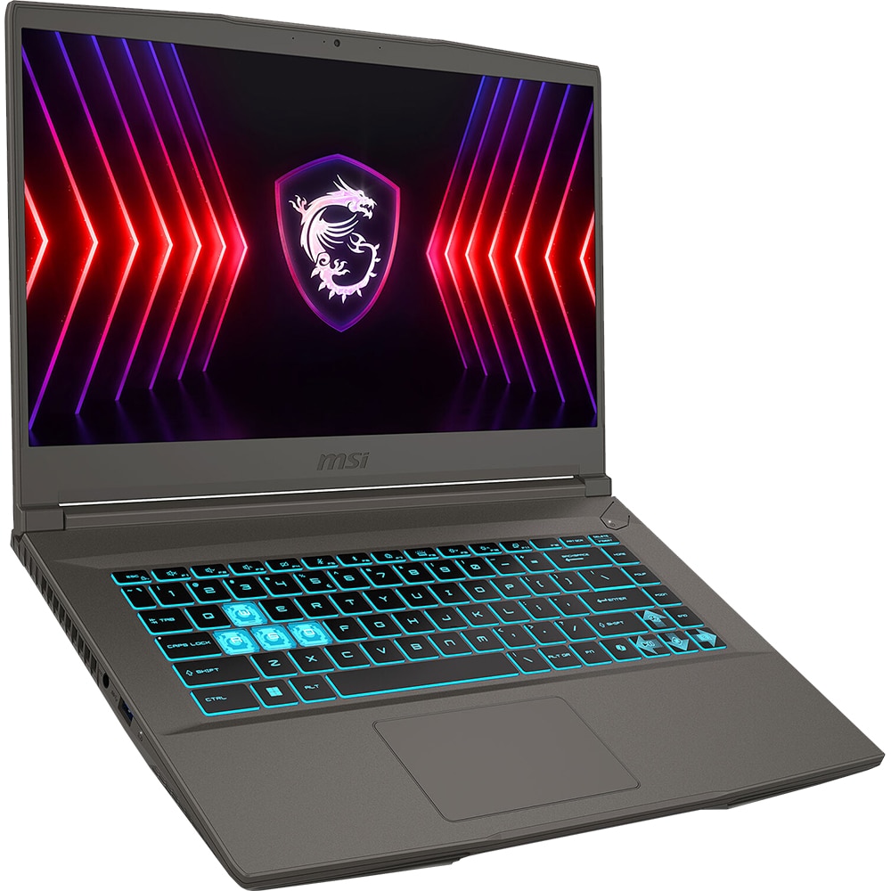 Laptop Gaming MSI Thin 15 B12UC-2037XRO, Intel Core i7-12650H pana la 4.7GHz, 15.6" Full HD, 16GB, SSD 512GB, NVIDIA GeForce RTX 3050 4GB, Free DOS, negru