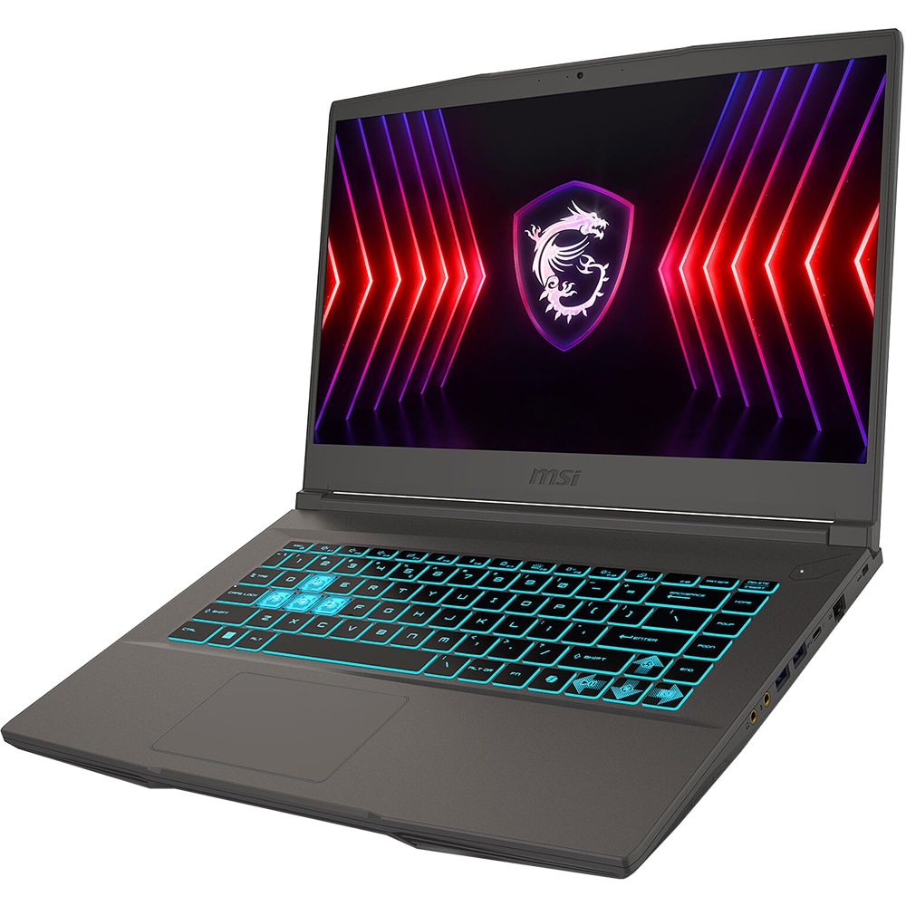 Laptop Gaming MSI Thin 15 B12UC-2037XRO, Intel Core i7-12650H pana la 4.7GHz, 15.6" Full HD, 16GB, SSD 512GB, NVIDIA GeForce RTX 3050 4GB, Free DOS, negru
