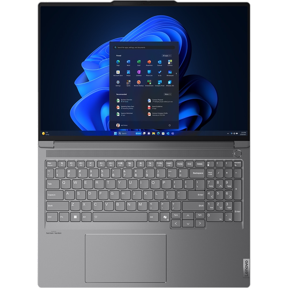 Laptop LENOVO ThinkBook 16P G5 IRX, Intel Core i9-14900HX pana la 5.8 GHz, 16", 3.2K, 32GB, 1TB SSD, NVIDIA GeForce RTX 4060 8GB GDDR6, Windows 11 Pro, Mineral Grey