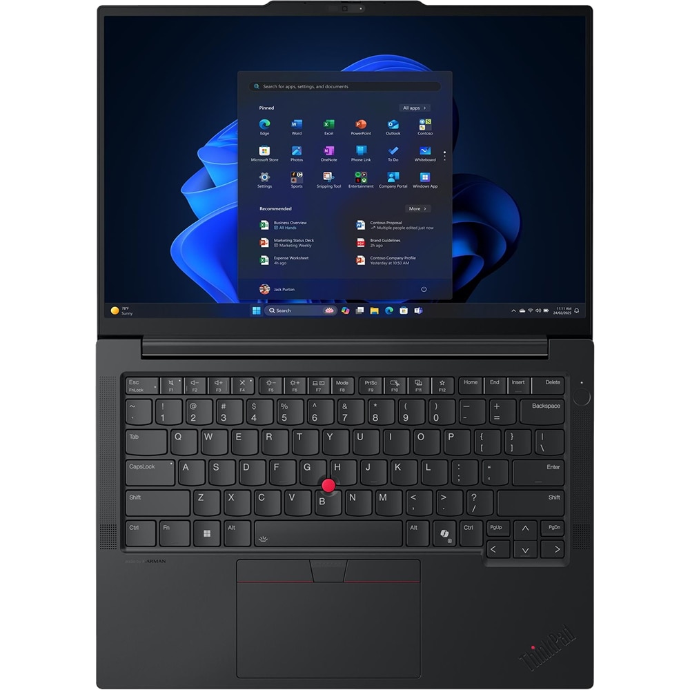 Laptop LENOVO ThinkPad E14 Gen 7, AMD Ryzen 5 220 pana la 4.9GHz, 14" WUXGA, 16GB, SSD 512GB, AMD Radeon 740M, Windows 11 Pro, Black