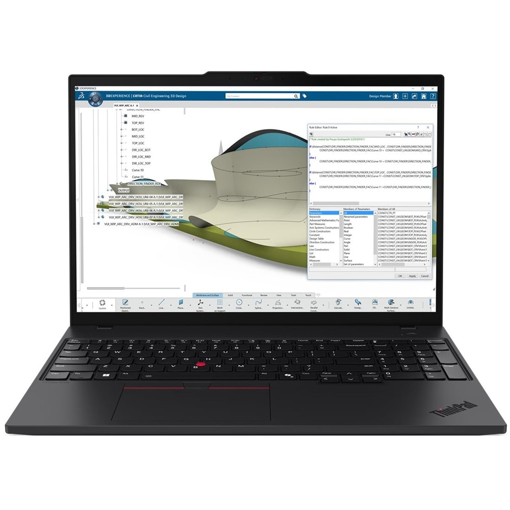 Laptop LENOVO ThinkPad P16s Gen 4, Intel Core Ultra 7 255H pana la 5.1GHz, 16" WUXGA, 32GB, 1TB, NVIDIA RTX PRO 500 Blackwell Generation, Windows 11 Pro, Black