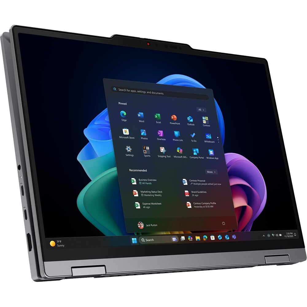 Laptop 2 in 1 LENOVO ThinkPad X1 Gen 11 Aura Edition, Intel Core Ultra 7 355 pana la 4.7GHz, 14" WUXGA Touch, 32GB, SSD 512GB, Intel Graphics, Windows 11 Pro, gri