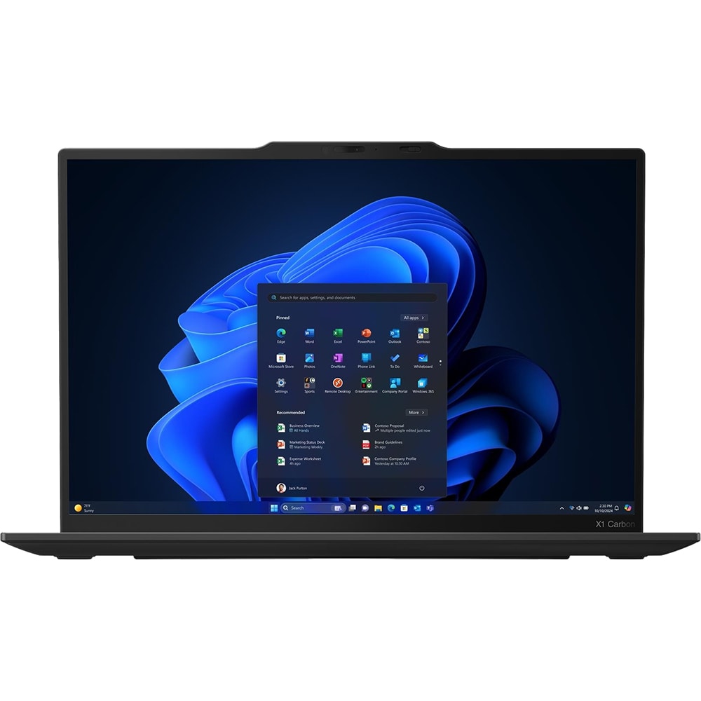 Laptop LENOVO ThinkPad X1 Carbon Gen 13 Aura Edition, Intel Core Ultra 7 265U pana la 5.3GHz, 14" 2.8K Touch, 64GB, SSD 2TB, Intel Graphics, Windows 11 Pro, negru