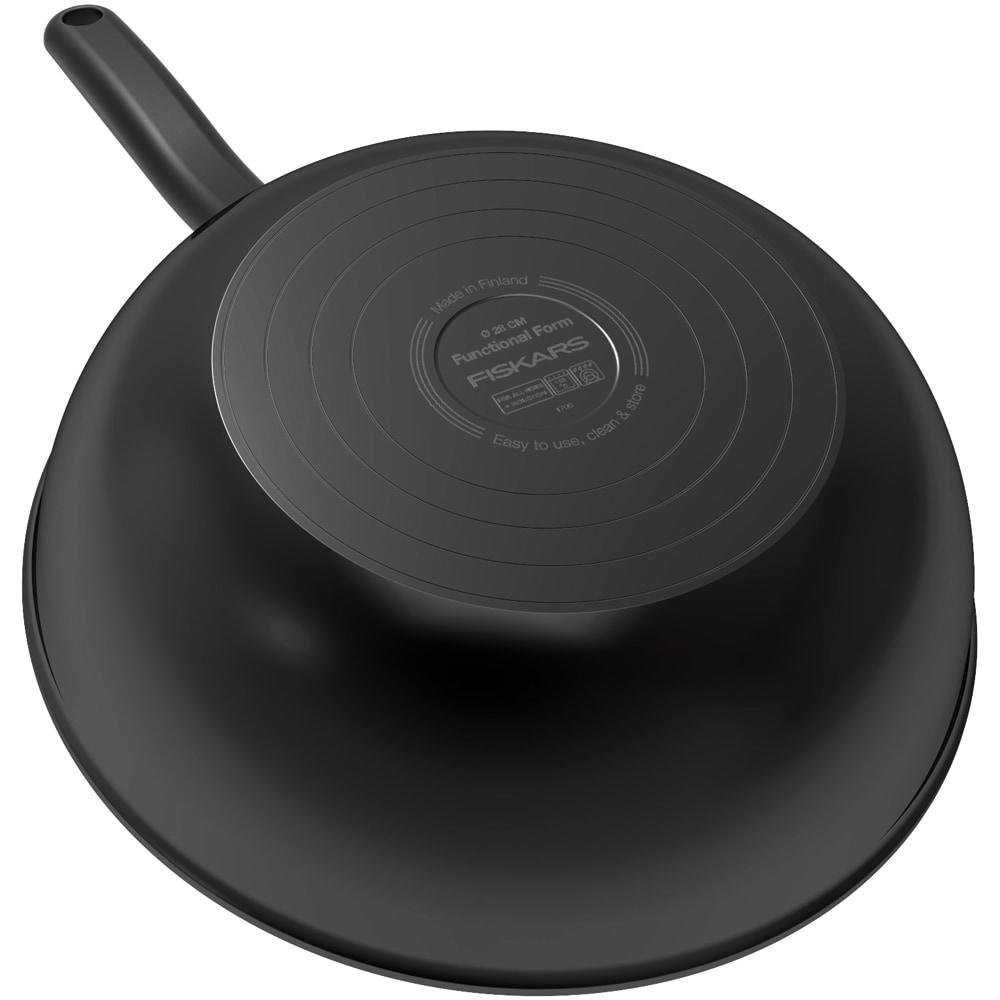 Tigaie Wok FISKARS Functional Form 1027705, 28cm, aluminiu, negru