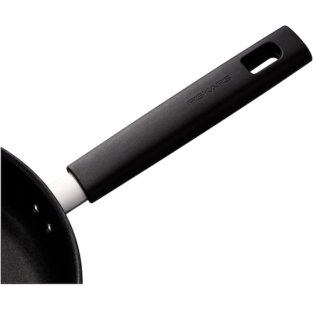 Tigaie cu capac antiaderenta FISKARS Hard Face, 24 cm, aluminiu, negru