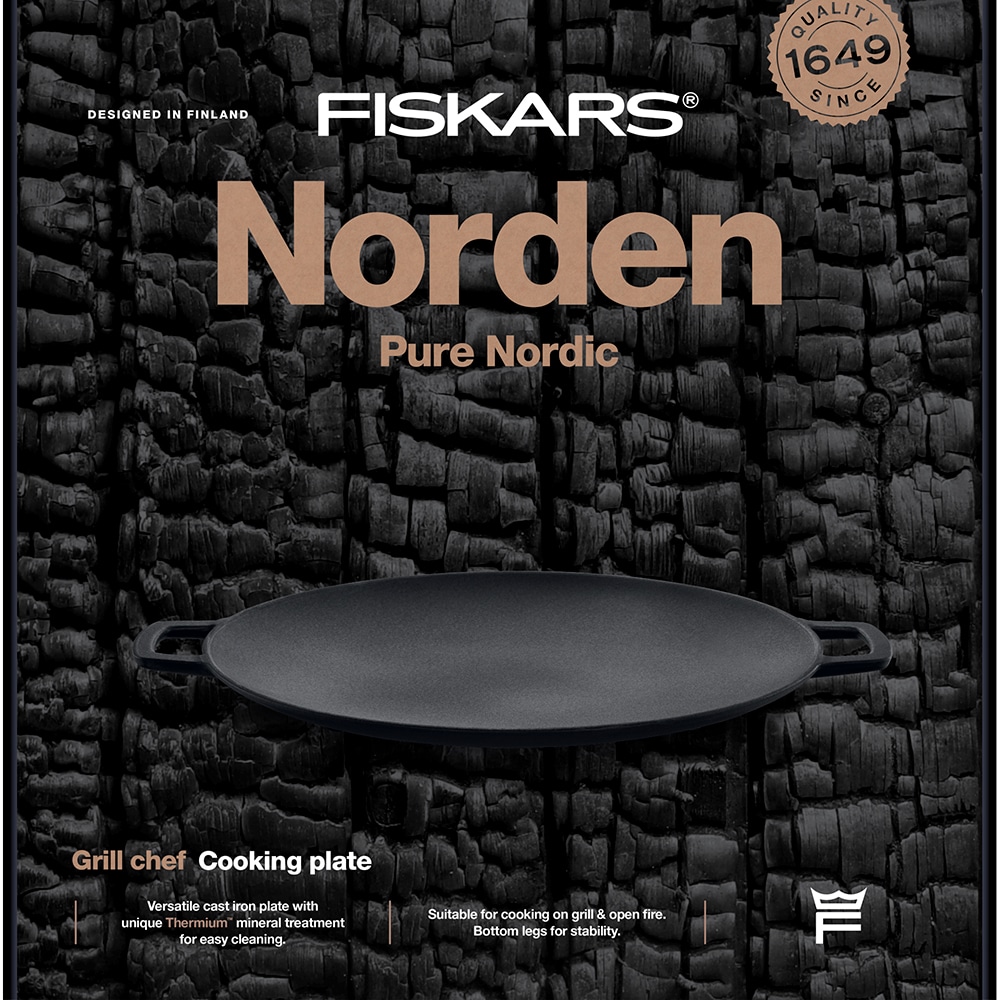 Disc pentru grill FISKARS Norden, 30 cm, fonta, negru