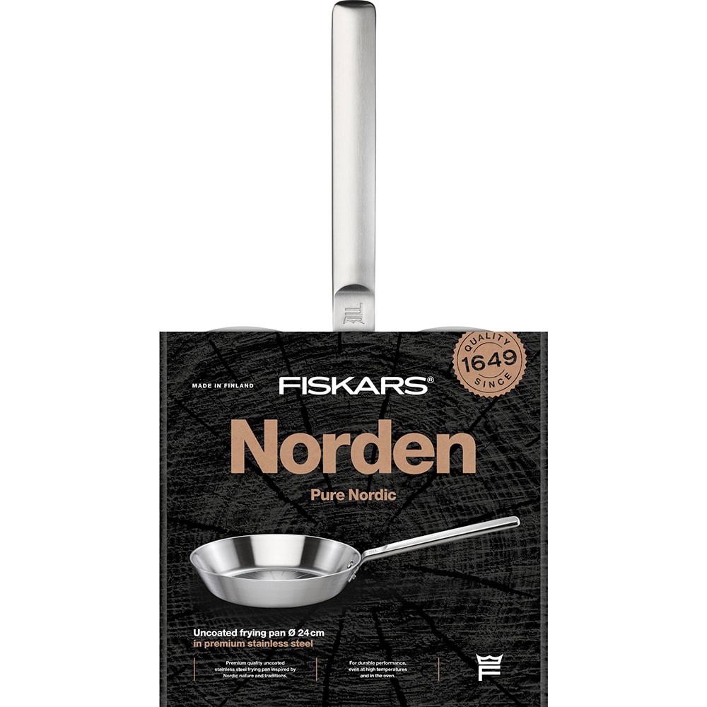 Tigaie FISKARS Norden, 24 cm, otel inoxidabil, argintiu