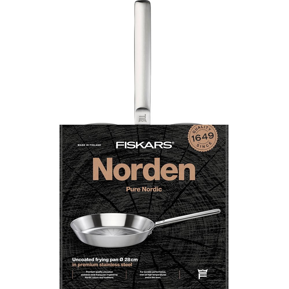 Tigaie FISKARS Norden 28 cm, otel inoxidabil, argintiu