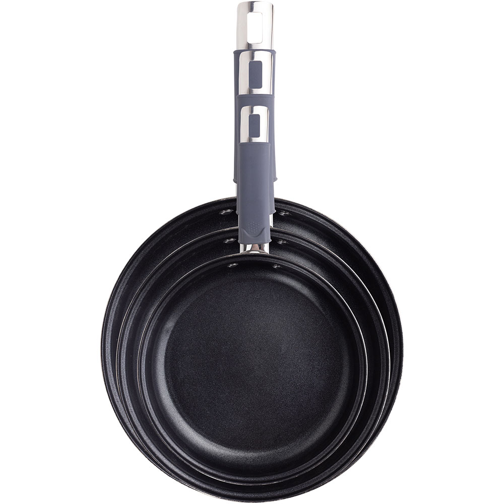 Set tigai SAN IGNACIO Denis, 3 piese, 18-24cm, inox, negru