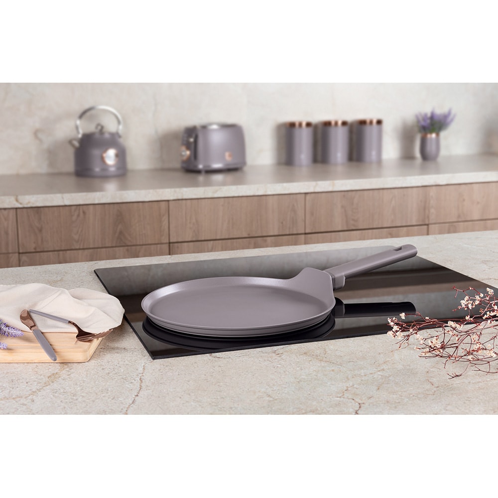 Tigaie clatite BERLINGER HAUS BH8086 Taupe Collection, 28cm, aluminiu, gri