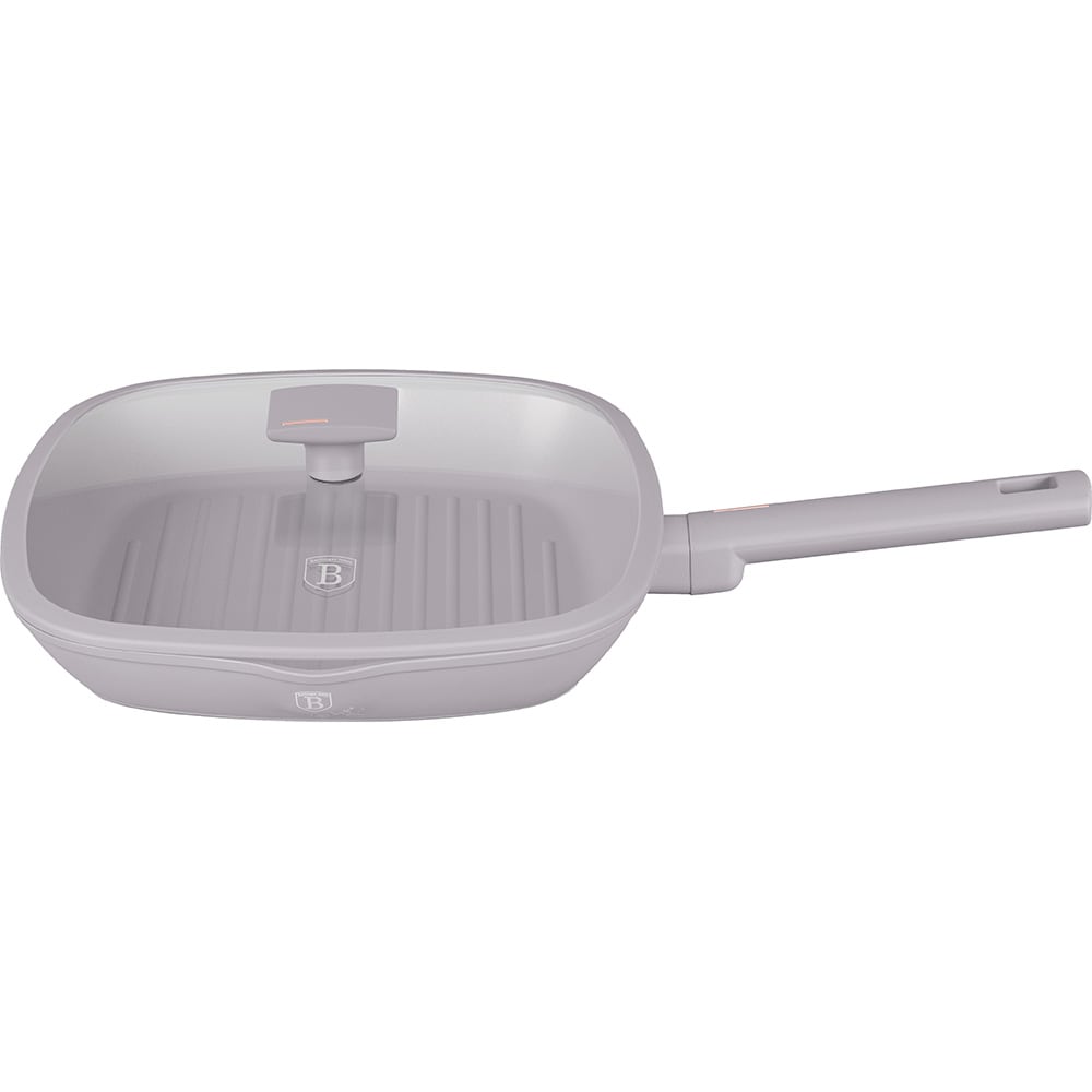 Tigaie grill BERLINGER HAUS BH8097 Taupe Collection, 28cm, aluminiu gri