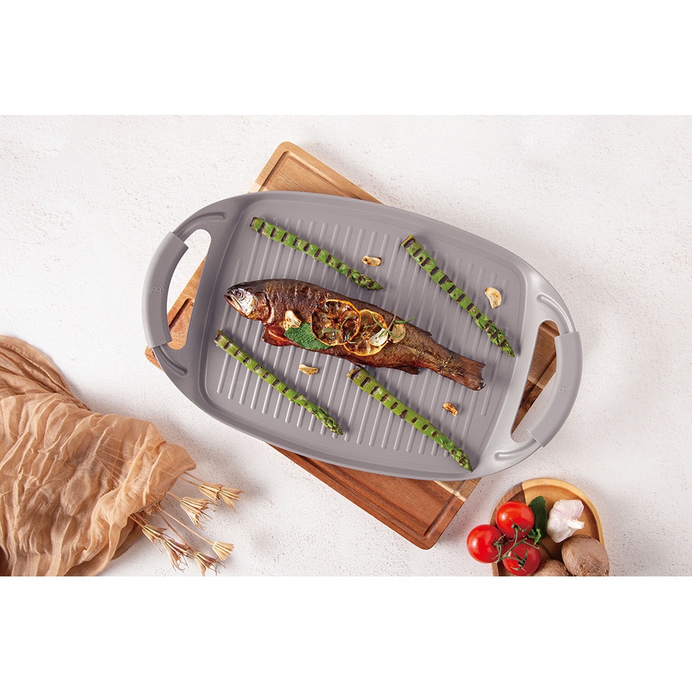 Tava grill BERLINGER HAUS BH8107 Taupe Collection, 47x29cm, aluminiu, gri
