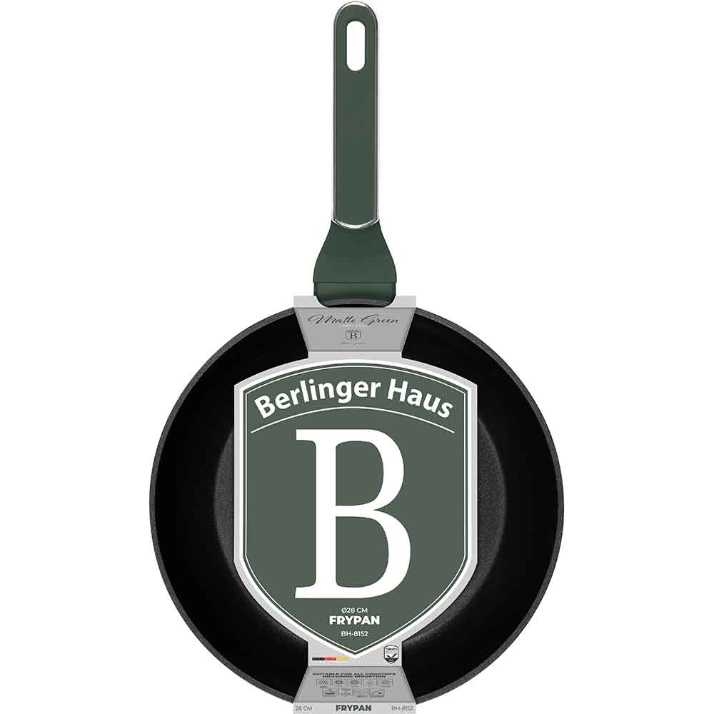 Tigaie BERLINGER HAUS BH 8152, 28cm, aluminiu, verde mat