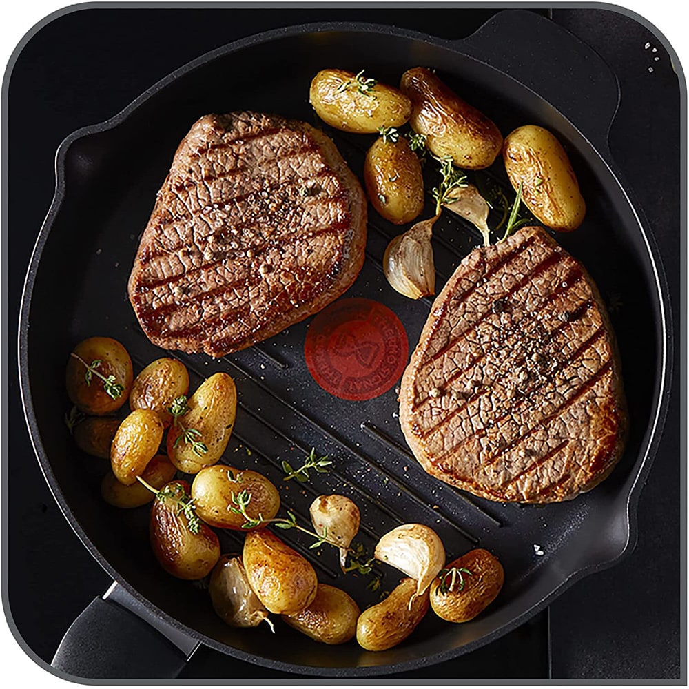 Tigaie grill TEFAL XL Force C6854055, 26cm, aluminiu, negru