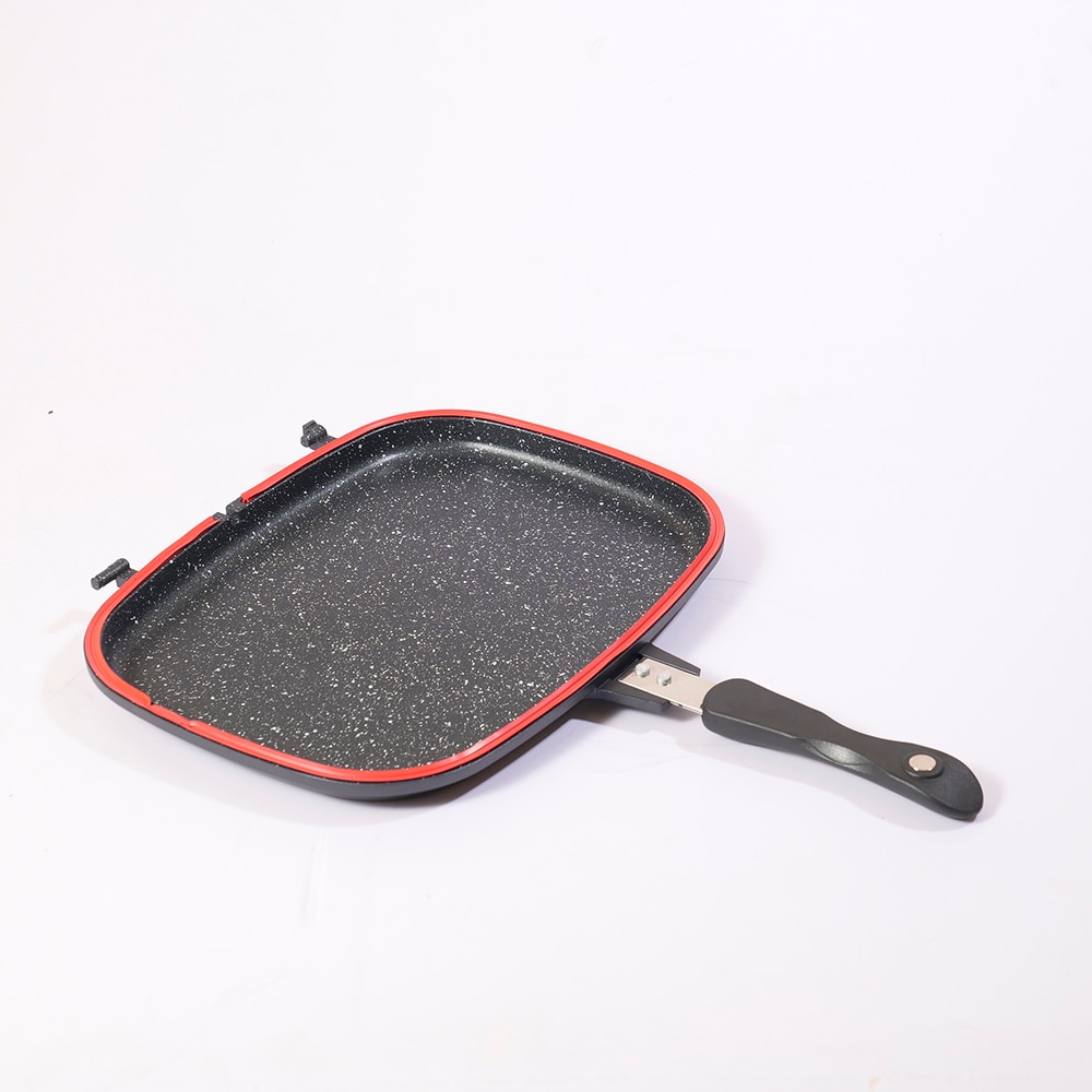 Tigaie grill dubla MYRIA MC4013, 32cm, aluminiu, negru