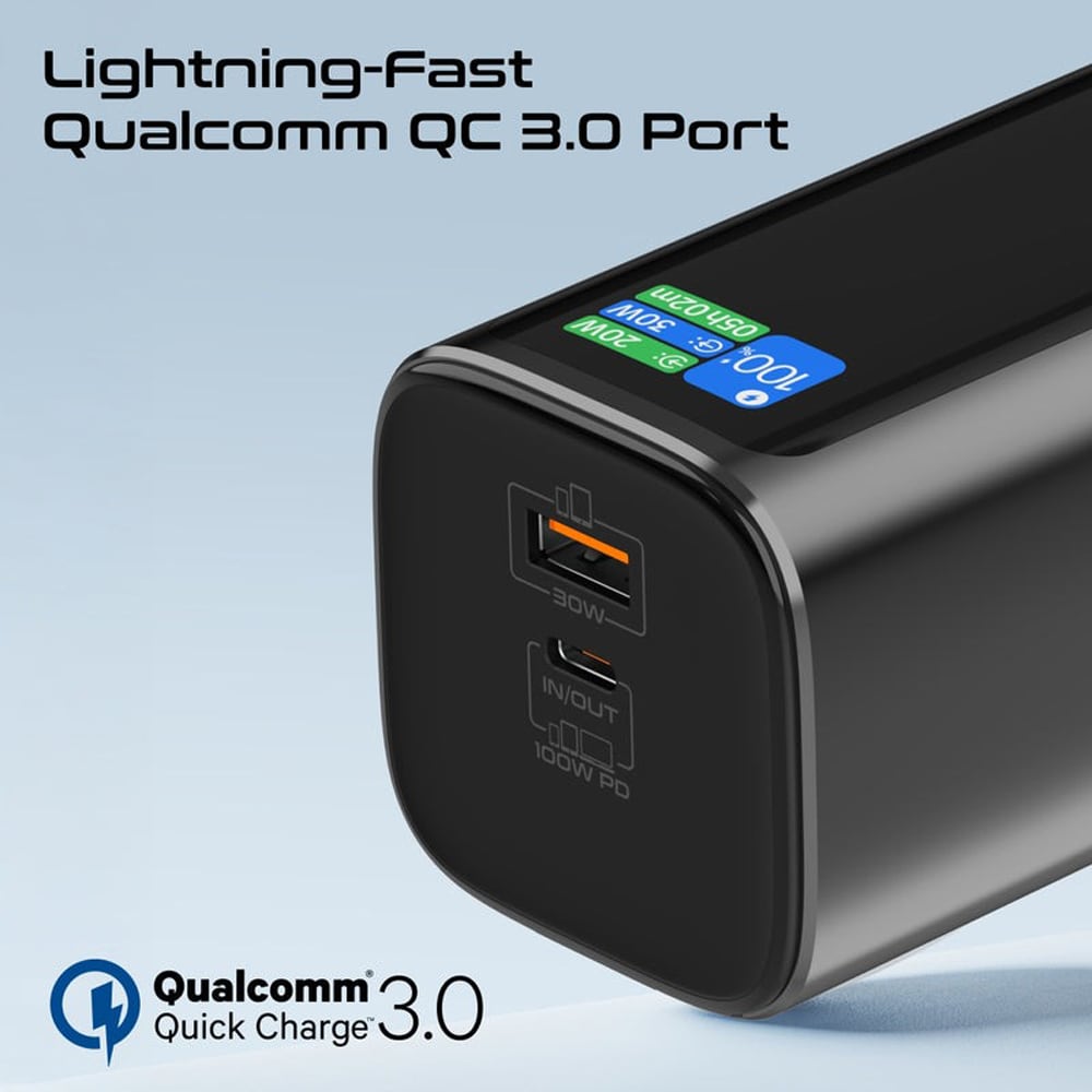 Baterie externa PROMATE Titan-130RC, 20000 mAh, 1x USB-A, 1x USB-C, gri