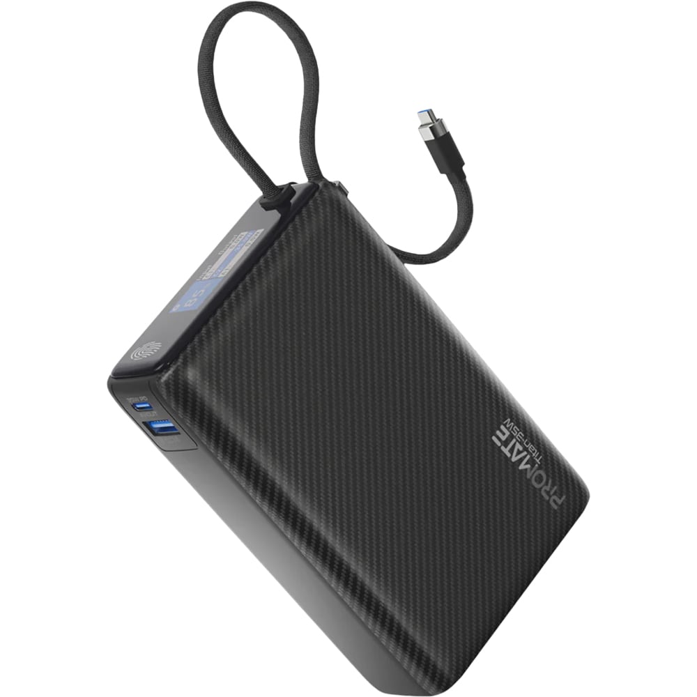 Baterie externa PROMATE Titan-35W, 20000mAh, 1x USB-A, 1x USB-C Power Delivery (PD) 35W, negru