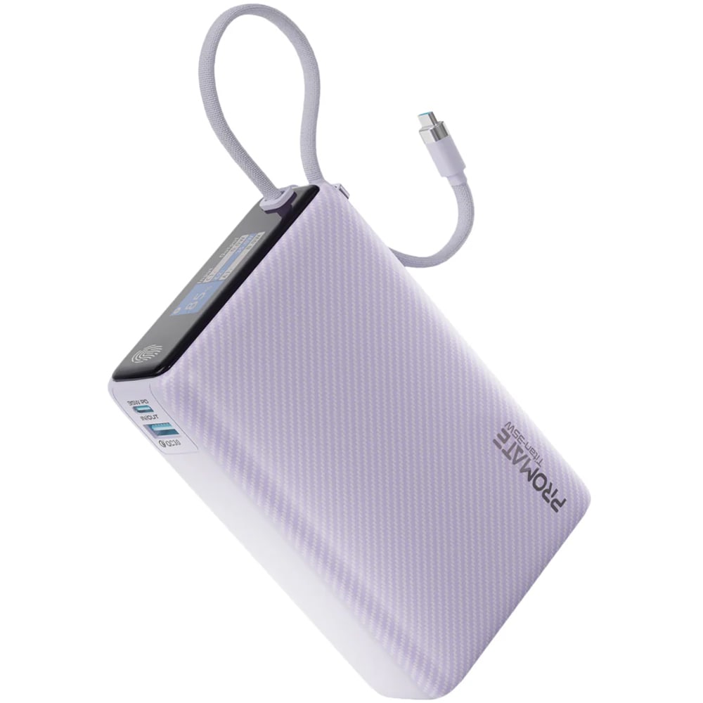 Baterie externa PROMATE Titan-35W, 20000mAh, 1x USB-A, 1x USB-C Power Delivery (PD) 35W, violet