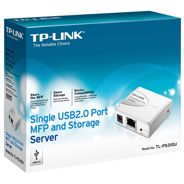 Print server TP-LINK TL-PS310U, 10/100, USB 2.0, alb