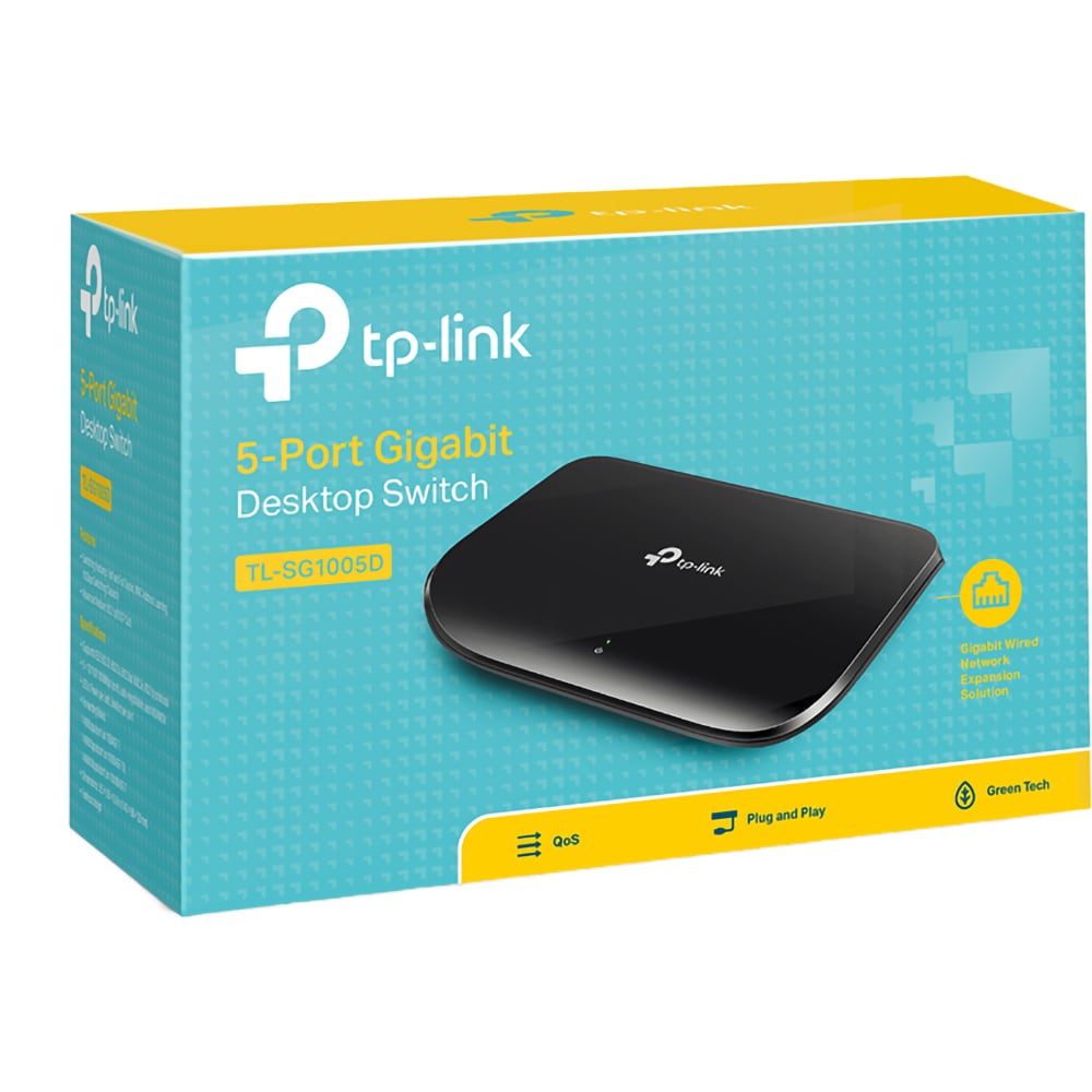 Switch TP-LINK TL-SG1005D, 5 porturi, Gigabit, negru