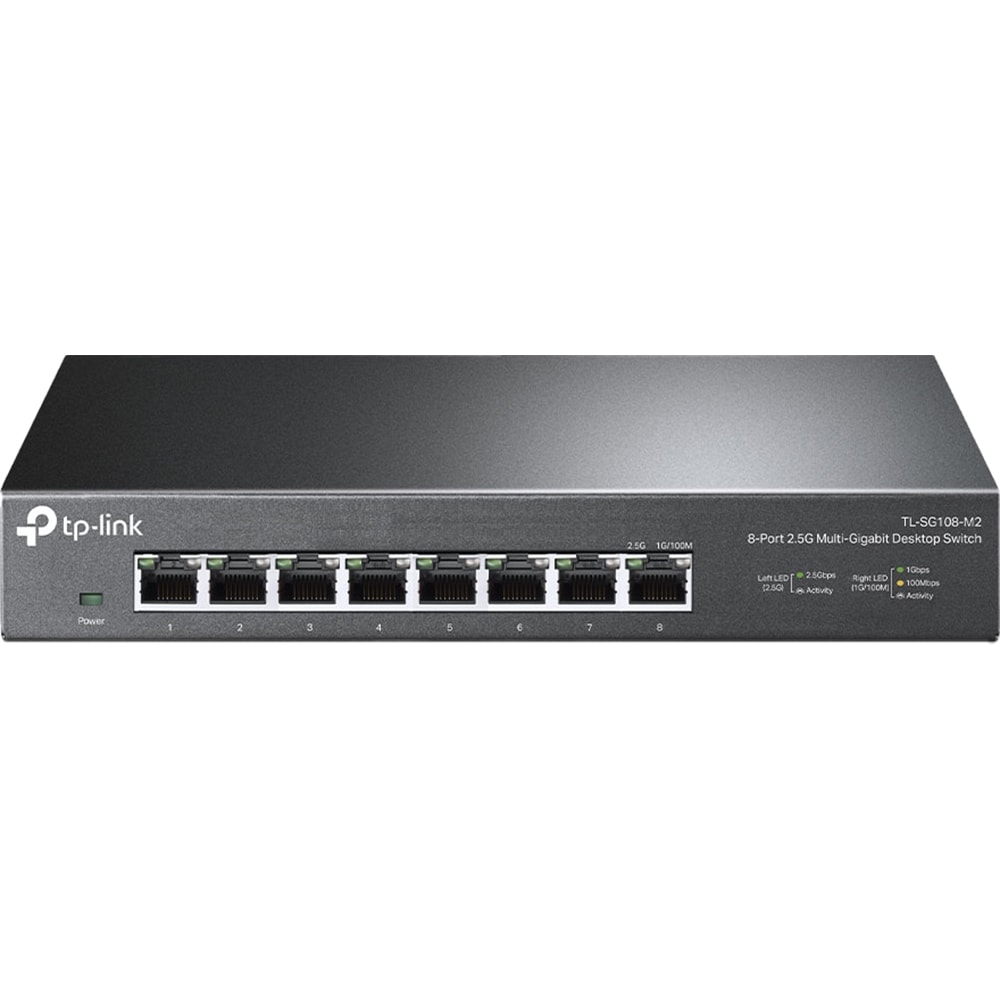Switch TP-LINK TL-SG108-M2, 8 porturi, 2.5 Gbp, negru