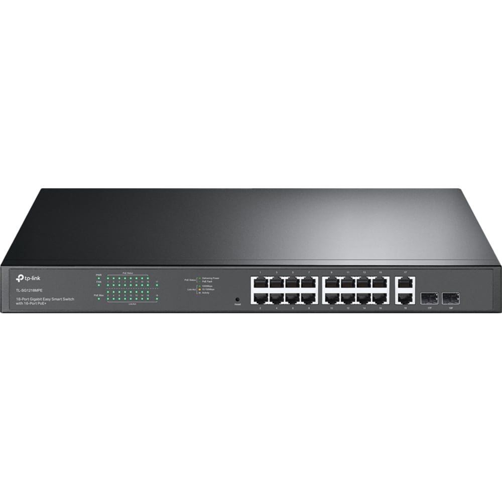 Switch TP-LINK TL-SG1218MPE, 18 porturi Gigabit Easy Smart, negru