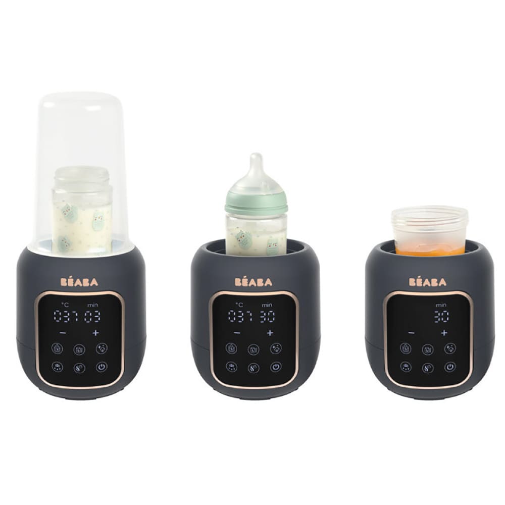 Incalzitor biberoane BEABA Multi Milk B911714, gri inchis-negru