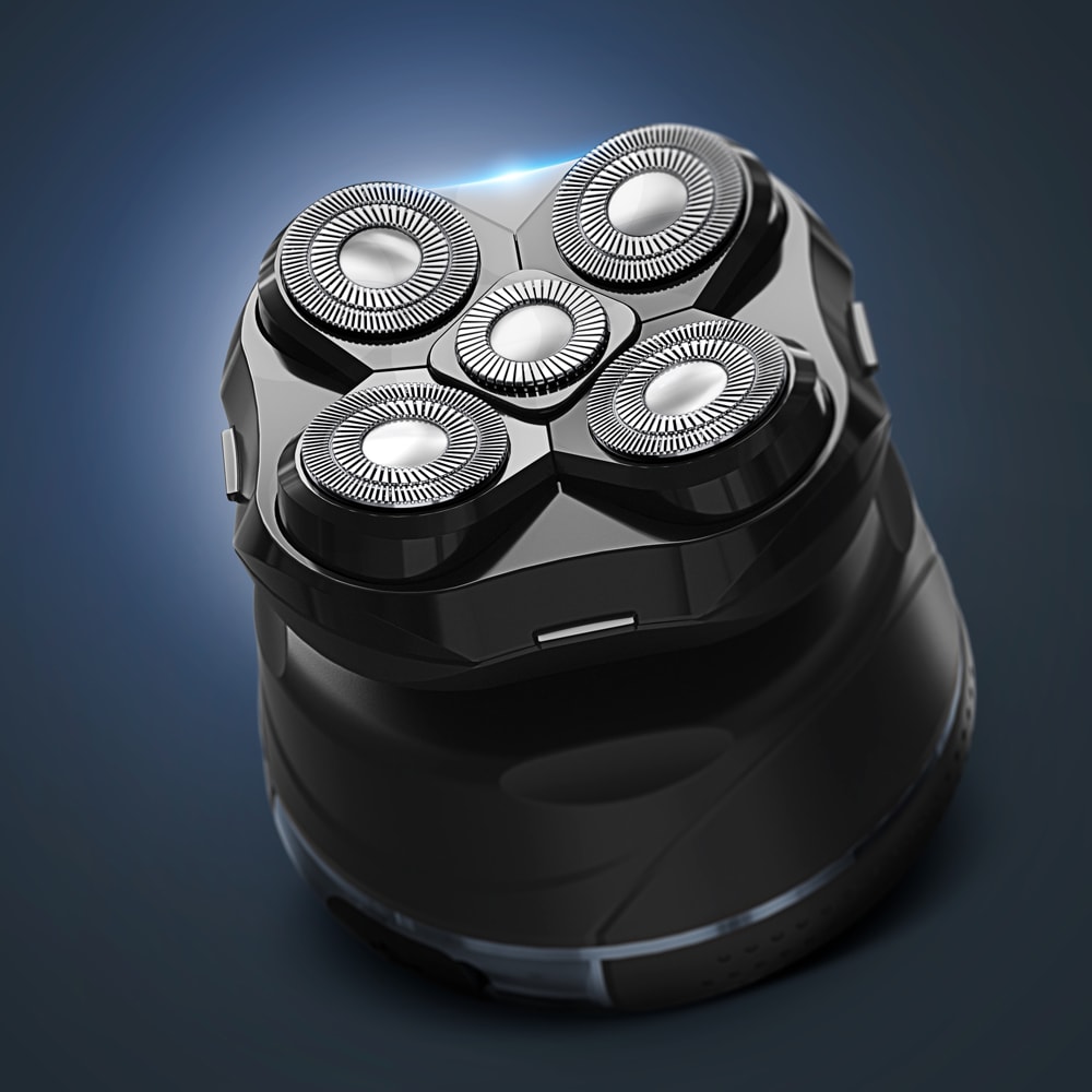 Aparat de ras pentru cap ROWENTA Head Shaver TN3110E0, acumulator, autonomie 80 min, albastru-negru