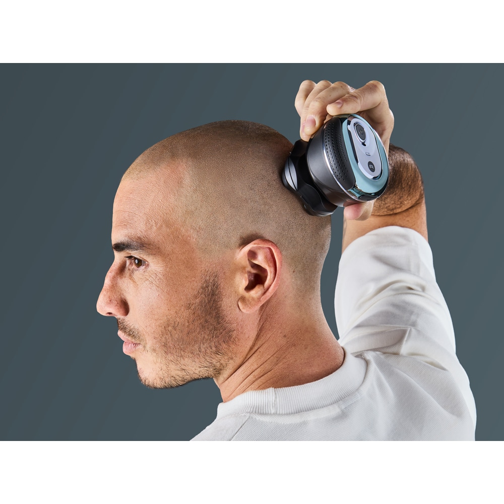 Aparat de ras pentru cap ROWENTA Head Shaver TN3110E0, acumulator, autonomie 80 min, albastru-negru