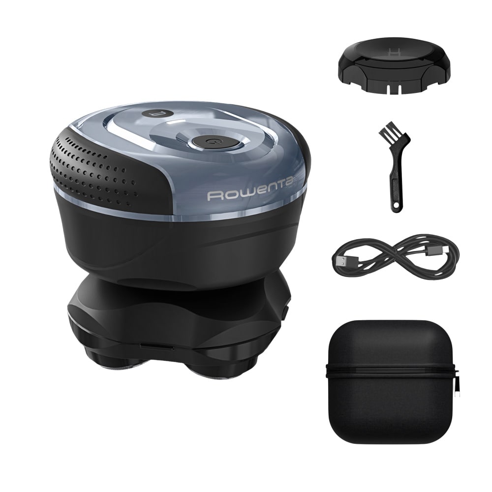Aparat de ras pentru cap ROWENTA Head Shaver TN3110E0, acumulator, autonomie 80 min, albastru-negru