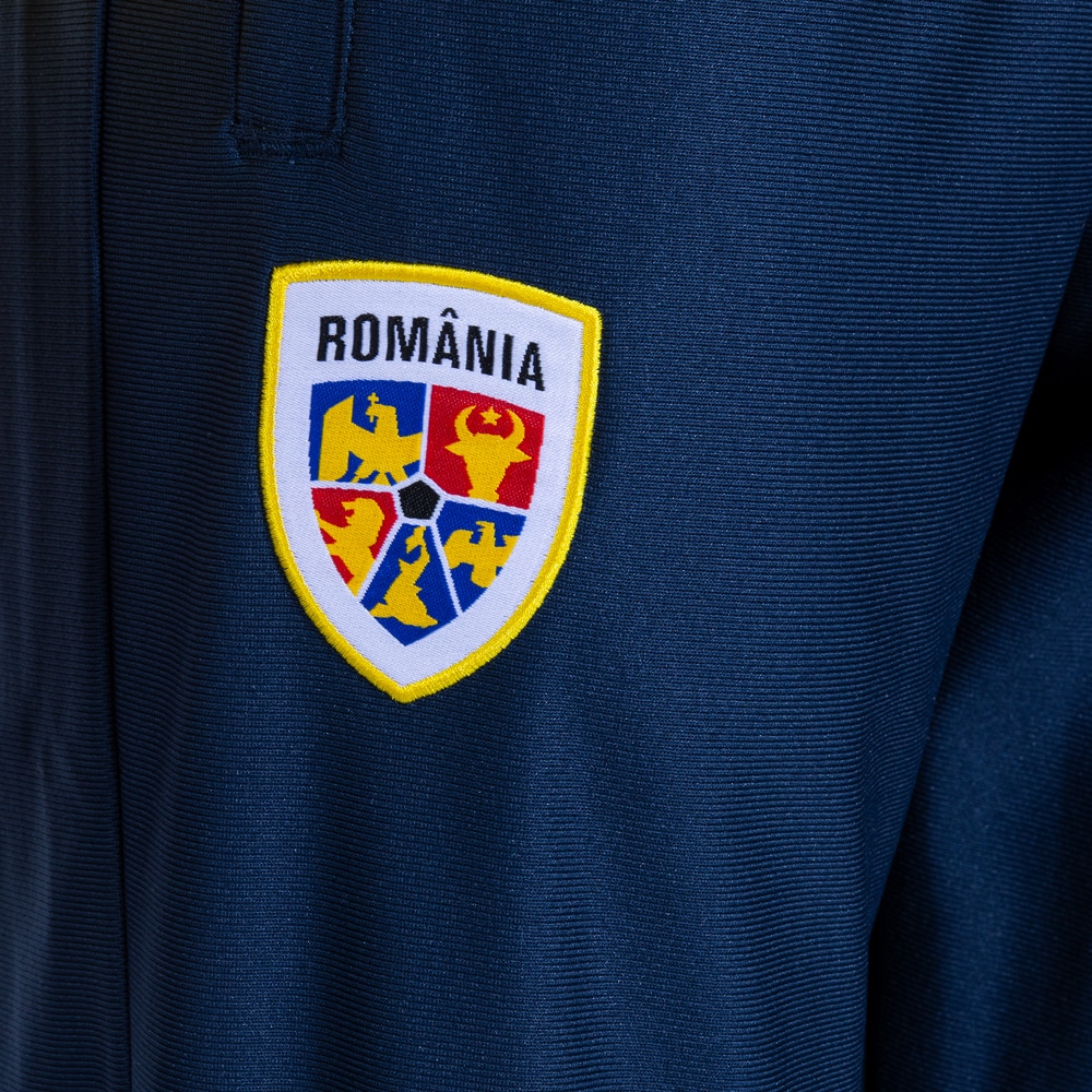 Trening fotbal suporter 1 pentru copii JOMA Echipa Nationala de Fotbal a Romaniei 2025, marimea 3XS, galben-bleumarin
