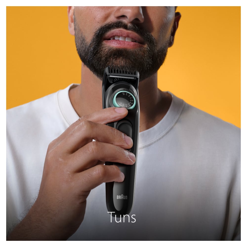 Aparat de tuns barba BRAUN BT3411, acumulator, 50 min autonomie, Wet&Dry, negru-verde