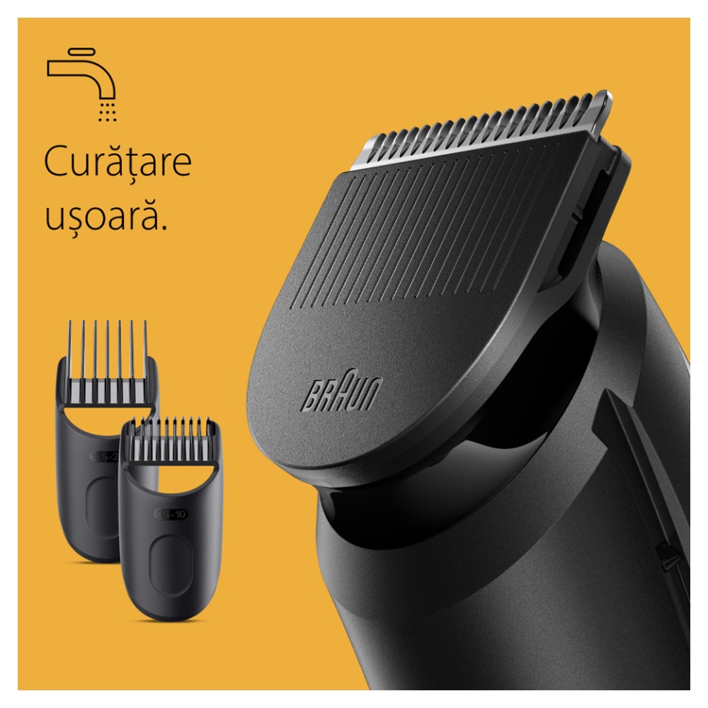 Aparat de tuns barba BRAUN BT3420, acumulator, 50 min autonomie, Wet&Dry, negru-gri