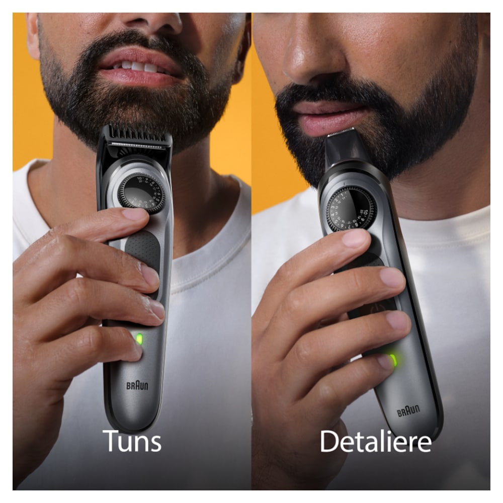Aparat de tuns barba BRAUN BT5440, acumulator, 100 min autonomie, Wet&Dry, negru-gri