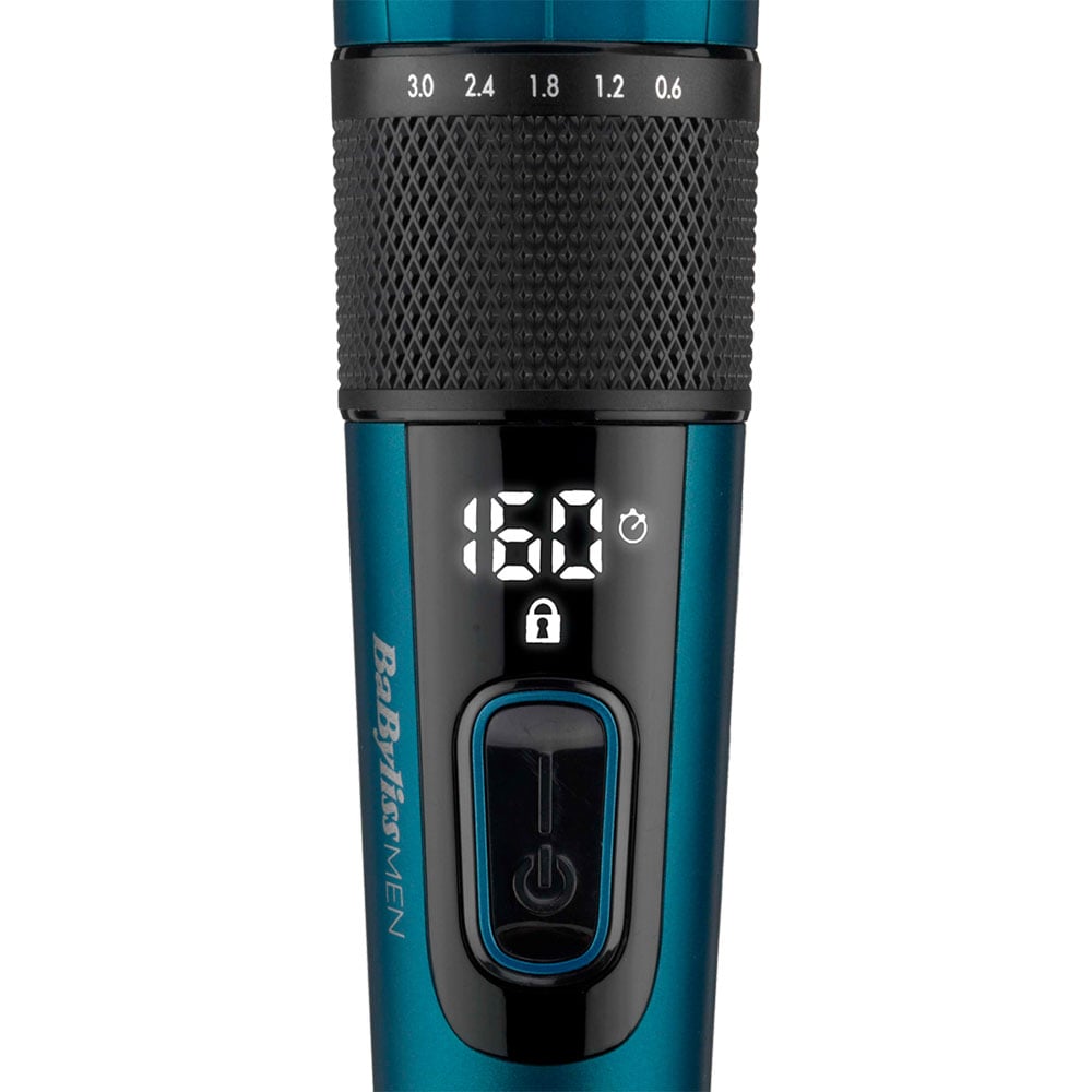 Aparat de tuns parul si barba BABYLISS E990E, acumulator, 160 min autonomie, albastru