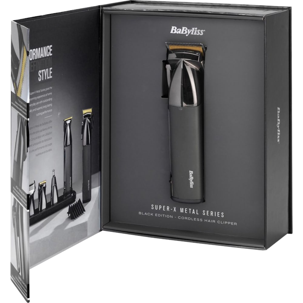 Aparat de tuns BABYLISS Super-X Metal Series E991E, acumulator, 180 min autonomie, negru