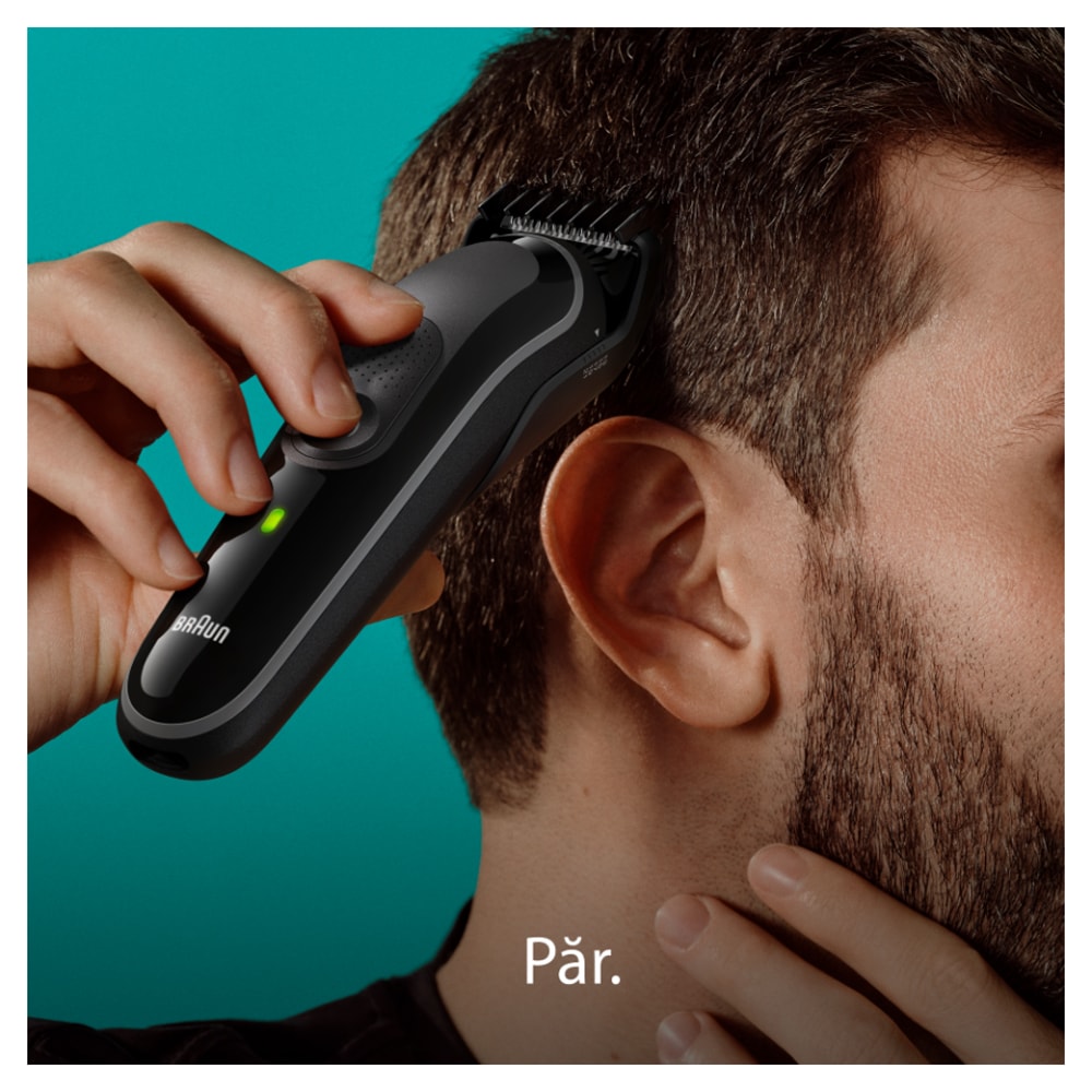 Aparat de tuns multifunctional 6 in 1 BRAUN MGK3410, acumulator,  50 min autonomie, Wet&Dry, negru