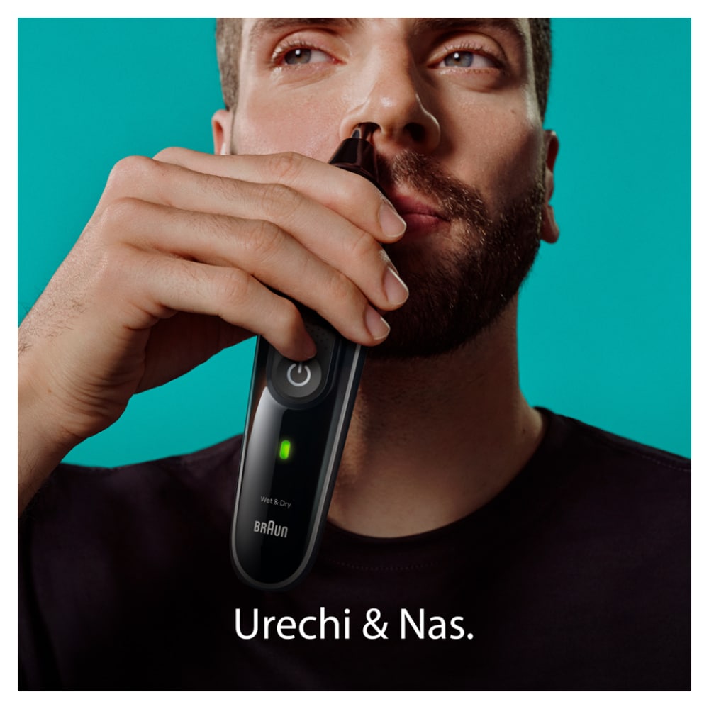 Aparat de tuns multifunctional 8 in 1 BRAUN MGK3440, acumulator,  50 min autonomie, Wet&Dry, negru