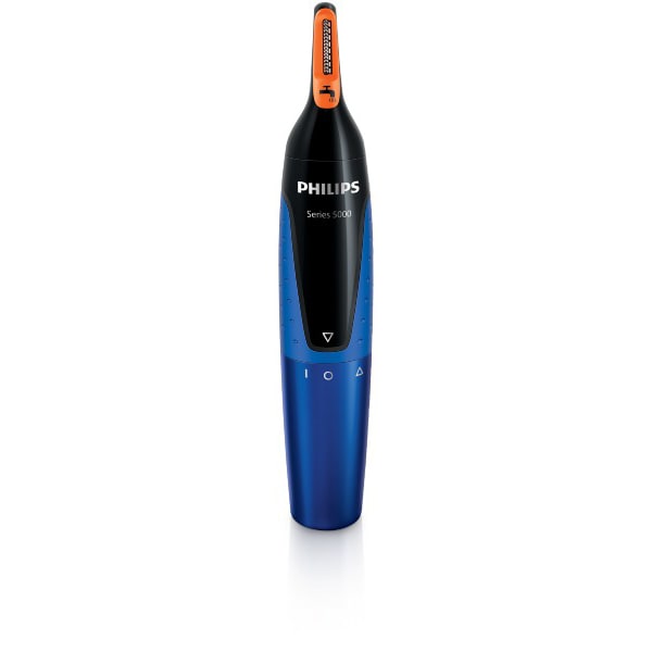 Trimmer nas / urechi / sprancene PHILIPS NOSETRIMMER seria 5000 NT5175/16, baterie, negru-albastru
