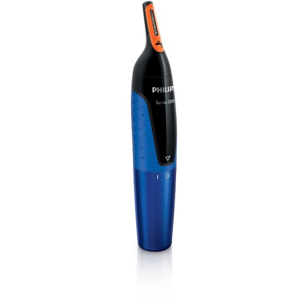 Trimmer nas / urechi / sprancene PHILIPS NOSETRIMMER seria 5000 NT5175/16, baterie, negru-albastru