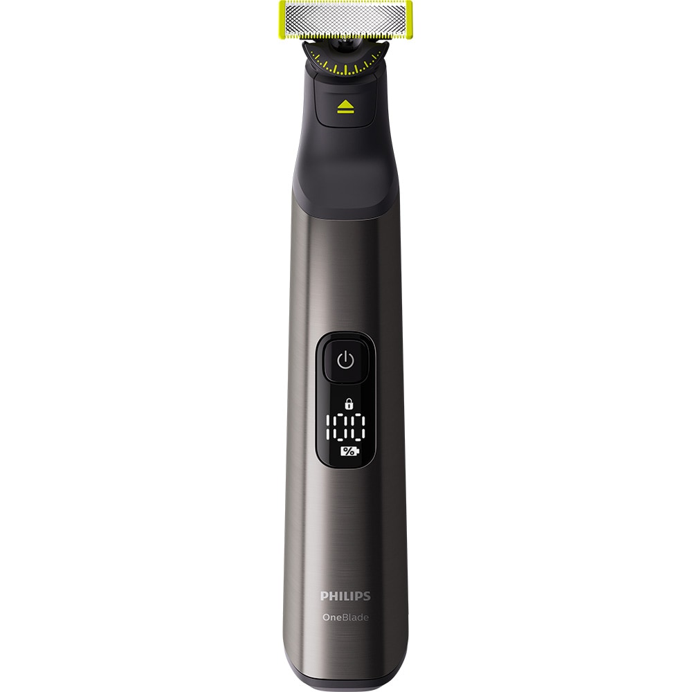 Aparat hibrid de barbierit, tuns barba si parul corporal PHILIPS Oneblade Pro 360 QP6551/15, acumulator, 120 min autonomie, crom