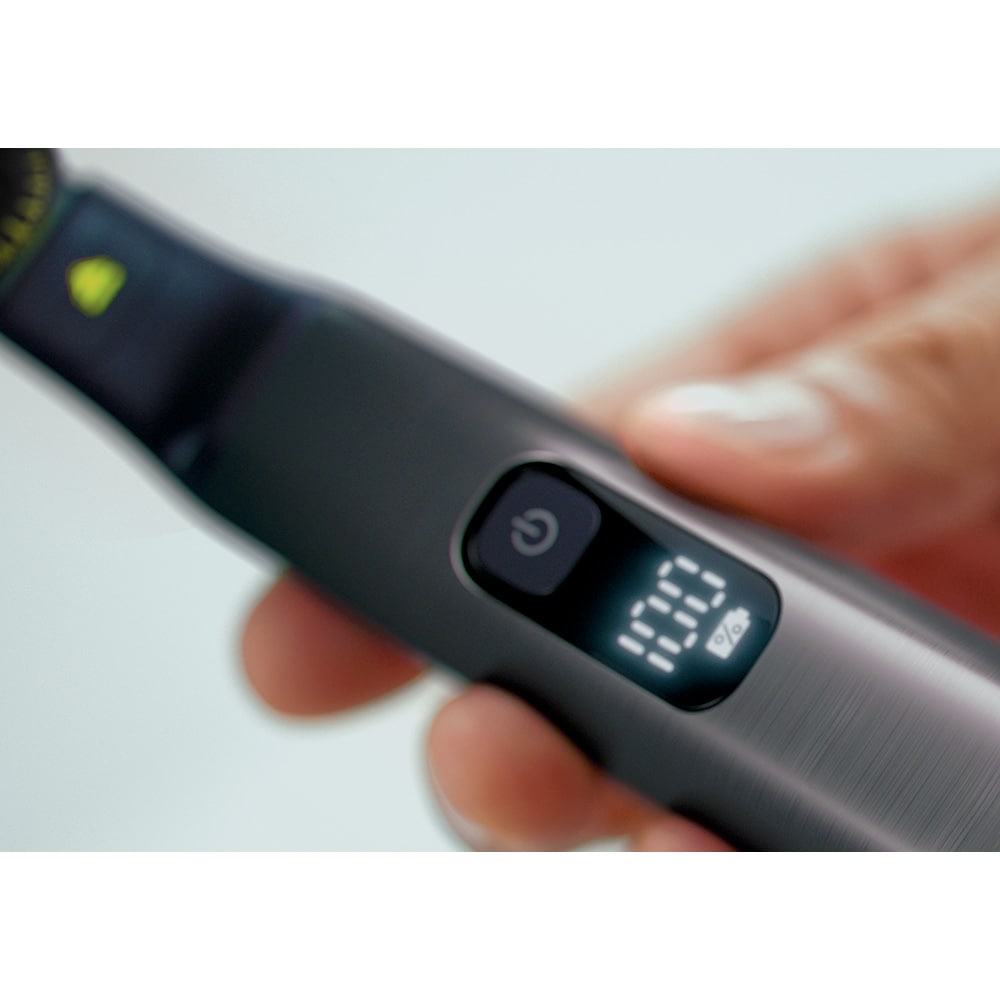 Aparat hibrid de barbierit, tuns barba si parul corporal PHILIPS OneBlade Pro QP6552/15, acumulator, 120 min autonomie, negru