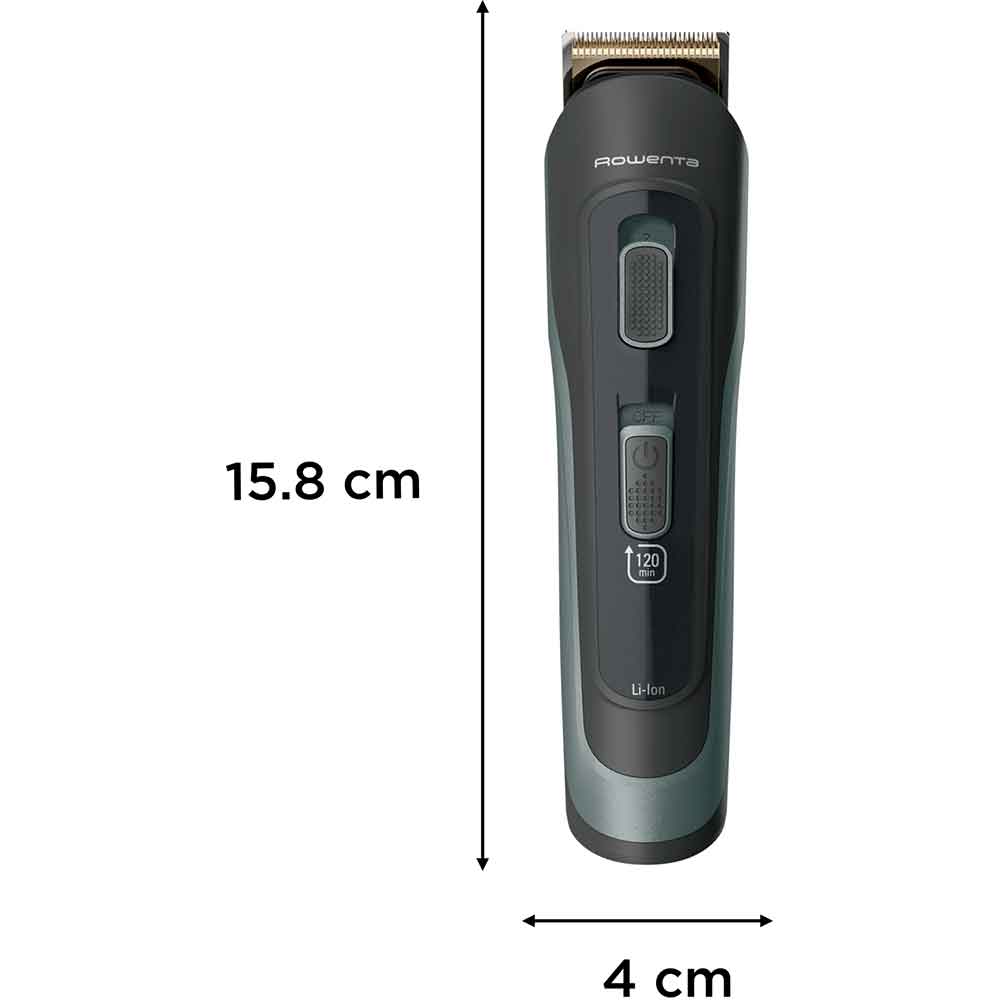 Aparat de tuns ROWENTA TN9444E0 Selectium 15in1, acumulator, 120 min autonomie, negru-verde