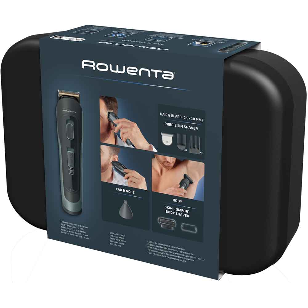 Aparat de tuns ROWENTA TN9444E0 Selectium 15in1, acumulator, 120 min autonomie, negru-verde